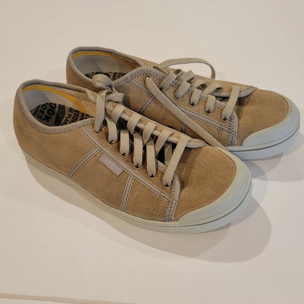 KEEN Eldon Harvest Suede Leather Sneakers Mens 9.5 Beige Silver Birch New no box